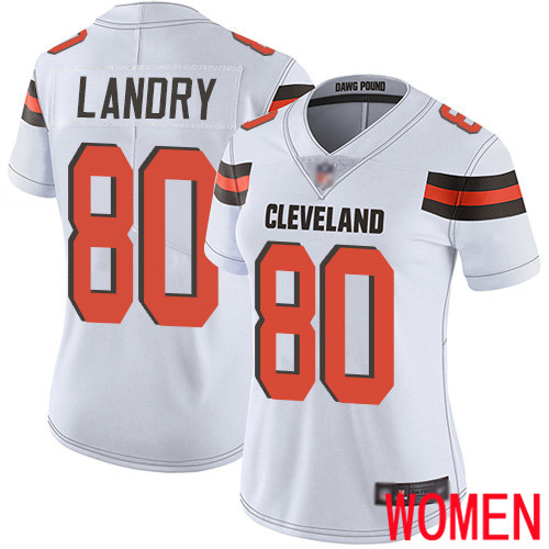 Cleveland Browns Jarvis Landry Women White Limited Jersey #80 NFL Football Road Vapor Untouchable